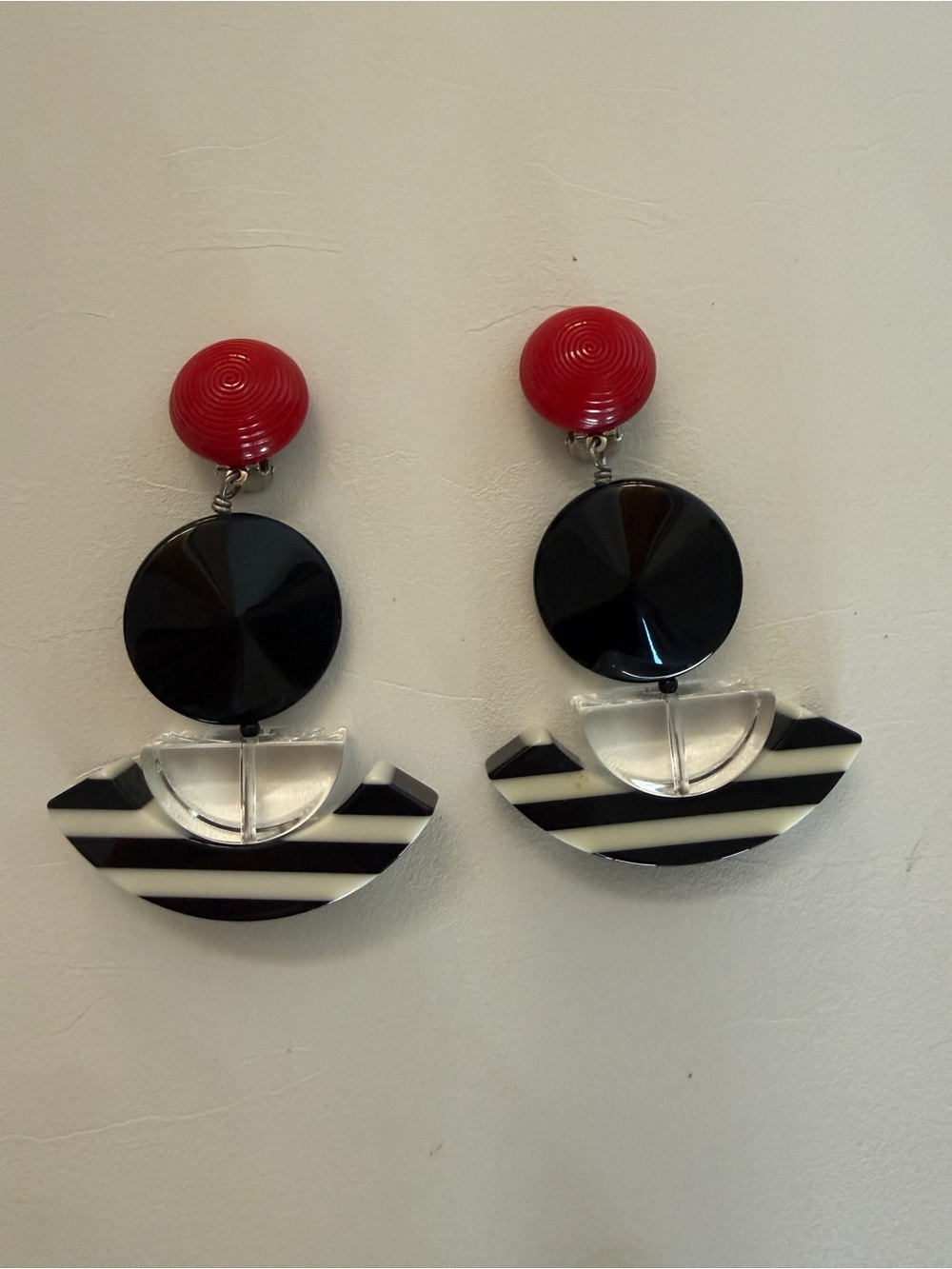 ANGELA CAPUTI Resin Drop Clip-on Earrings